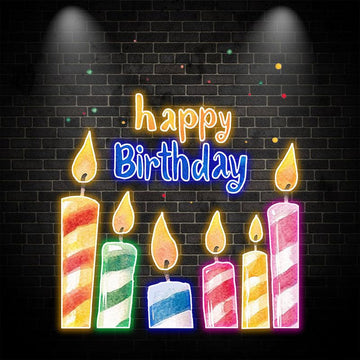 Creative Birthday Candle Lighting Decoration - LED Row Lights, Light Up Blessings, Perfect Birthday Party Essentials neon signs