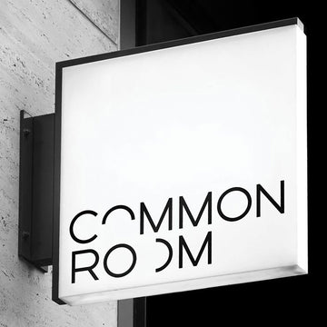 Blade Logo Sign Custom LED Lightbox Signs Stainless Steel Double Lit Shop Front Commercial Sign