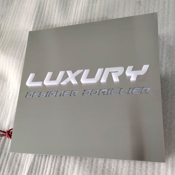 Custom Advertising Light Box Frame Rectangular 3D Acrylic Sign Led Lightbox Shop Signboard Display Board Outdoor Signage