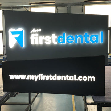 Business display custom led cabinet sign outdoor illuminated lightbox sign led acrylic letters