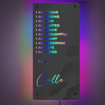 Custom Affirmations Mirror – I Am Mirror neon sign