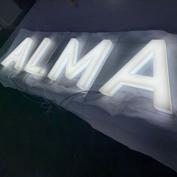 Custom 3D Logo Sign Acrylic Led Full-lit Letter Office Indoor Reception Wall Signs Lighted Store Sign