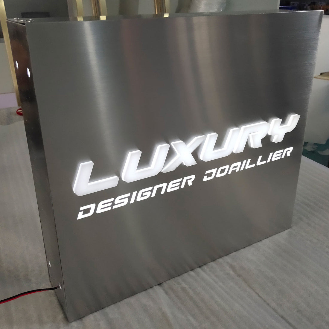 Custom Advertising Light Box Frame Rectangular 3D Acrylic Sign Led Lightbox Shop Signboard Display Board Outdoor Signage