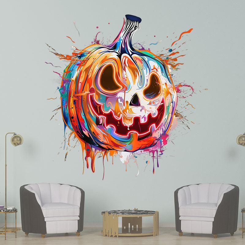 Colorful Pumpkin Face Neon signs Light | Spooky LED Decoration for a Fun Halloween Vibe