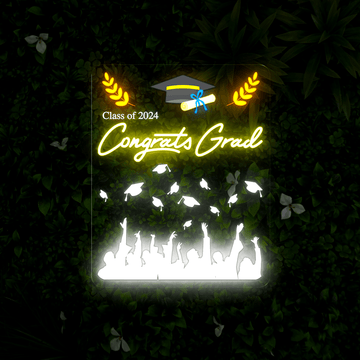 Congrats Grad 2024 Artwork Neon Sign