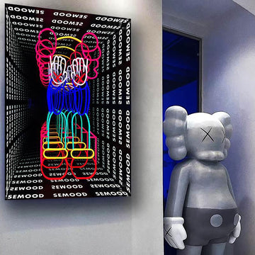 Customized Led Illuminated Sign Letters 3D Illusion Mirror Indoor Decor LED Infinity Mirror