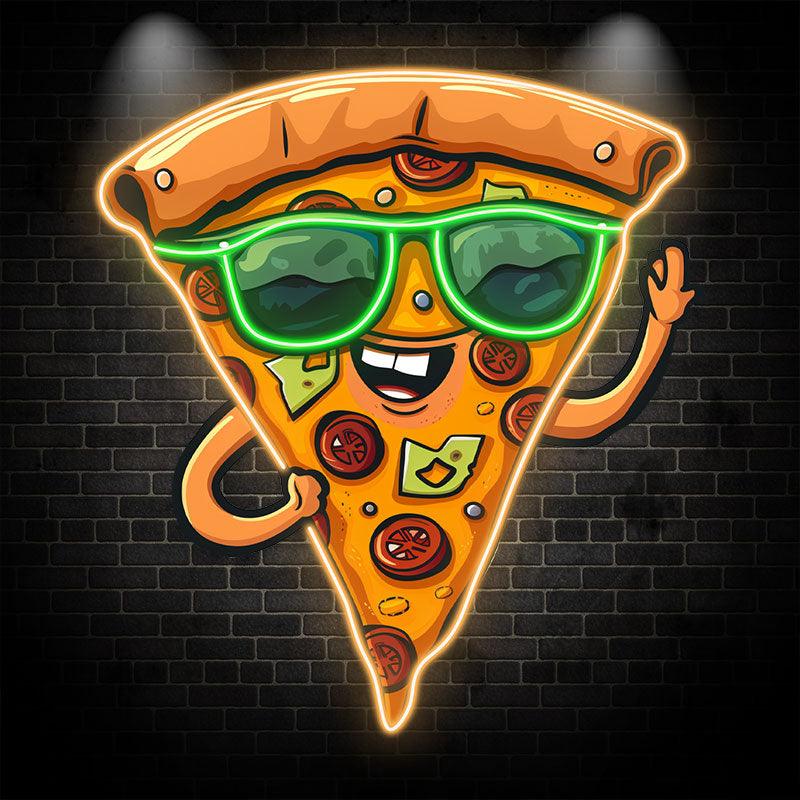 Funny Pizza LED Neon signs Light - Sunglasses Smile Pizza Decoration Light | Creative Home, Party, Gifts