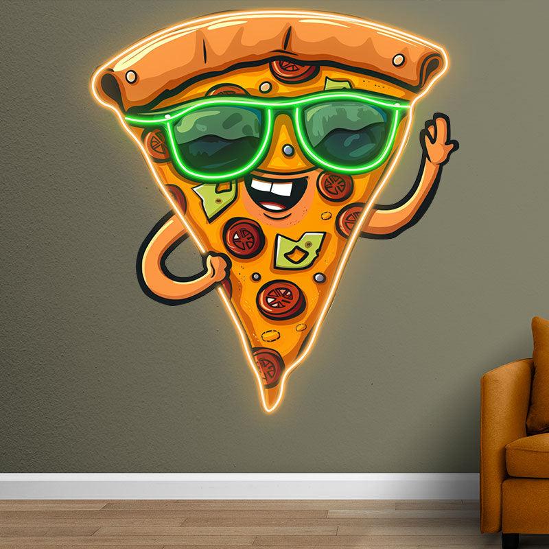 Funny Pizza LED Neon signs Light - Sunglasses Smile Pizza Decoration Light | Creative Home, Party, Gifts