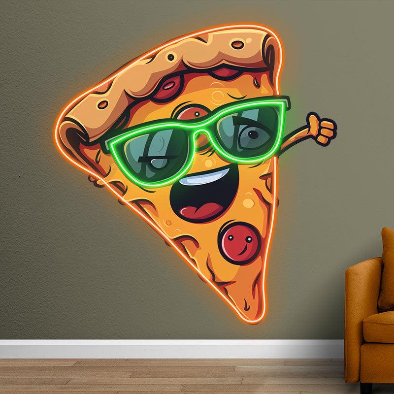 Funny Pizza LED Neon signs Light - Sunglasses Smile Pizza Decoration Light | Creative Home, Party, Gifts