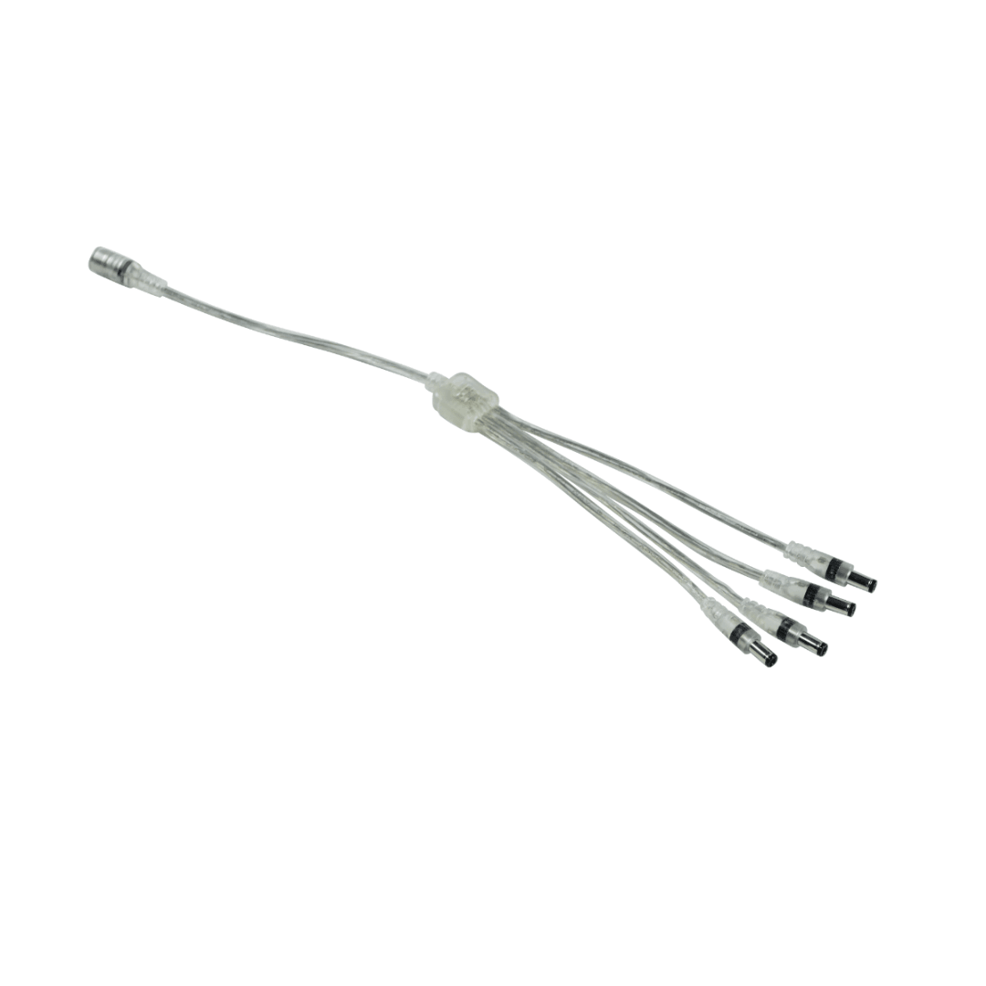 12V DC Power Jack 1 Female To 2 4 Male Spliter Wire