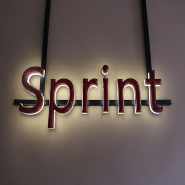 Custom hanging shopfront acrylic small mini led letters acrylic light solid letters signage company logo backlit sign