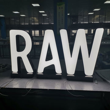 Custom Outdoor 3d Led Channel Letters Sign Giant Large Free Standing Front Illuminated Acrylic Letters Mall Signage