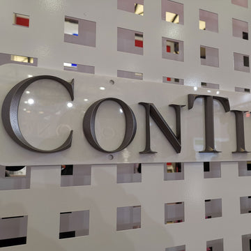 Indoor signs store 3D stainless steel letters bob illuminated letter signs beveled face finish