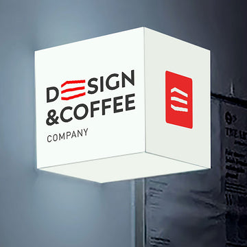 Customized square LED signage full illuminated light box acrylic indoor outdoor light box sign