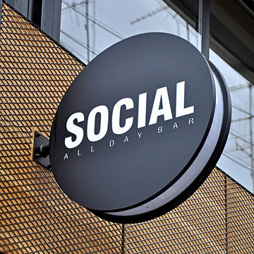 Custom Metal Double Sided Projecting Led Light Box Storefront Signs Blade Sign Outdoor Signage