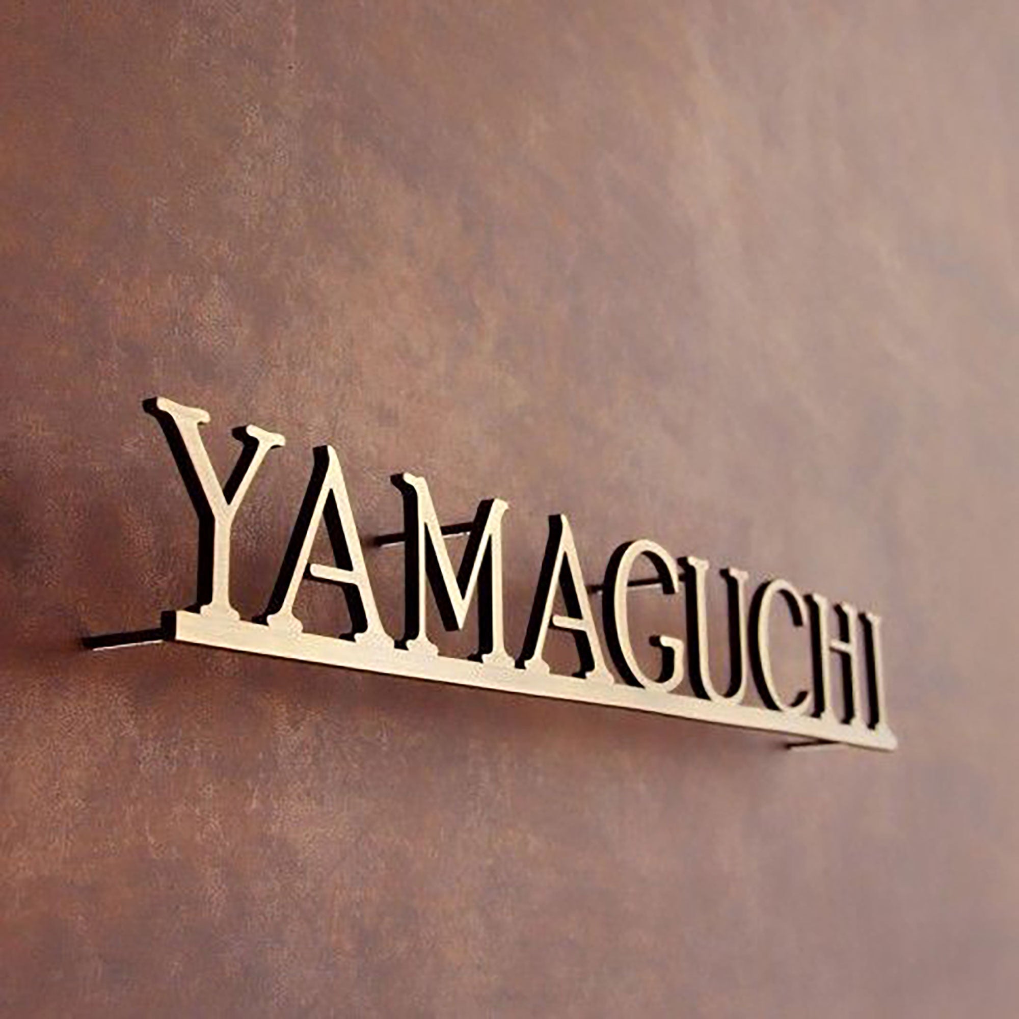 Custom wall letters decorative office logo business brushed gold stainless steel letters sign