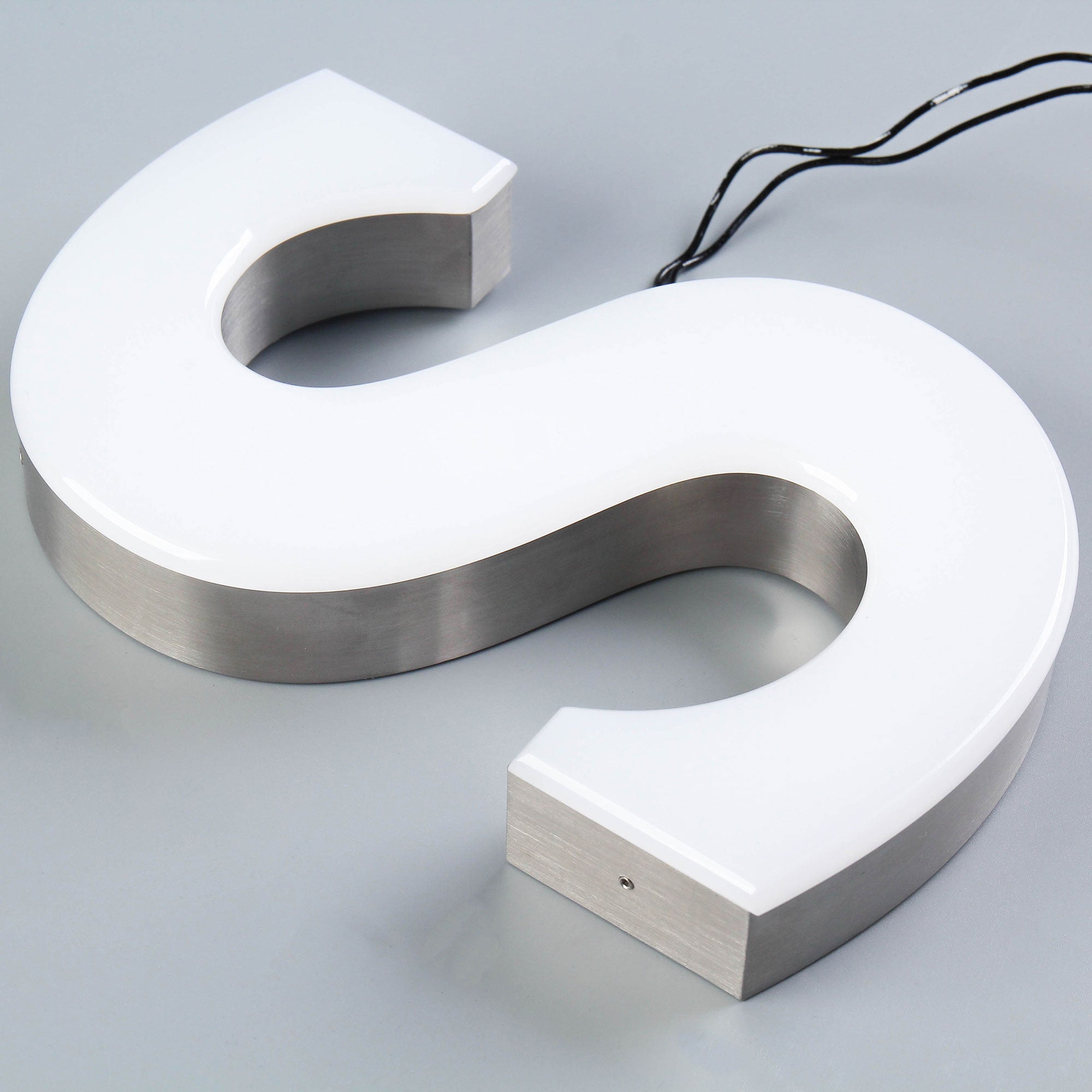 3D Frontlit LED Stainless Steel Channel Letters Sign Trimless Illuminated Letters for Storefront