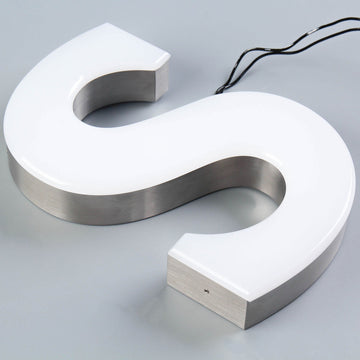 3D Frontlit LED Stainless Steel Channel Letters Sign Trimless Illuminated Letters for Storefront