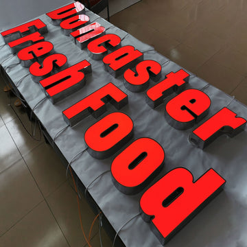 Factory Custom Led Frontlit Letters Stainless Steel Letter Signboard 3D Led Sign Aluminium Channel Letter for Shop Store