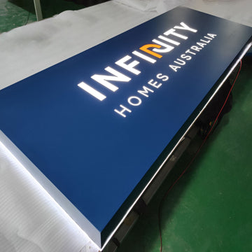 Rectangle Acrylic Frontlit Lightbox Painted Color Led Double Side Illuminated Shopfront Signboard