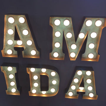 Wall indoor Led lamps 4ft big marquee letters led lights up sign for birthday party