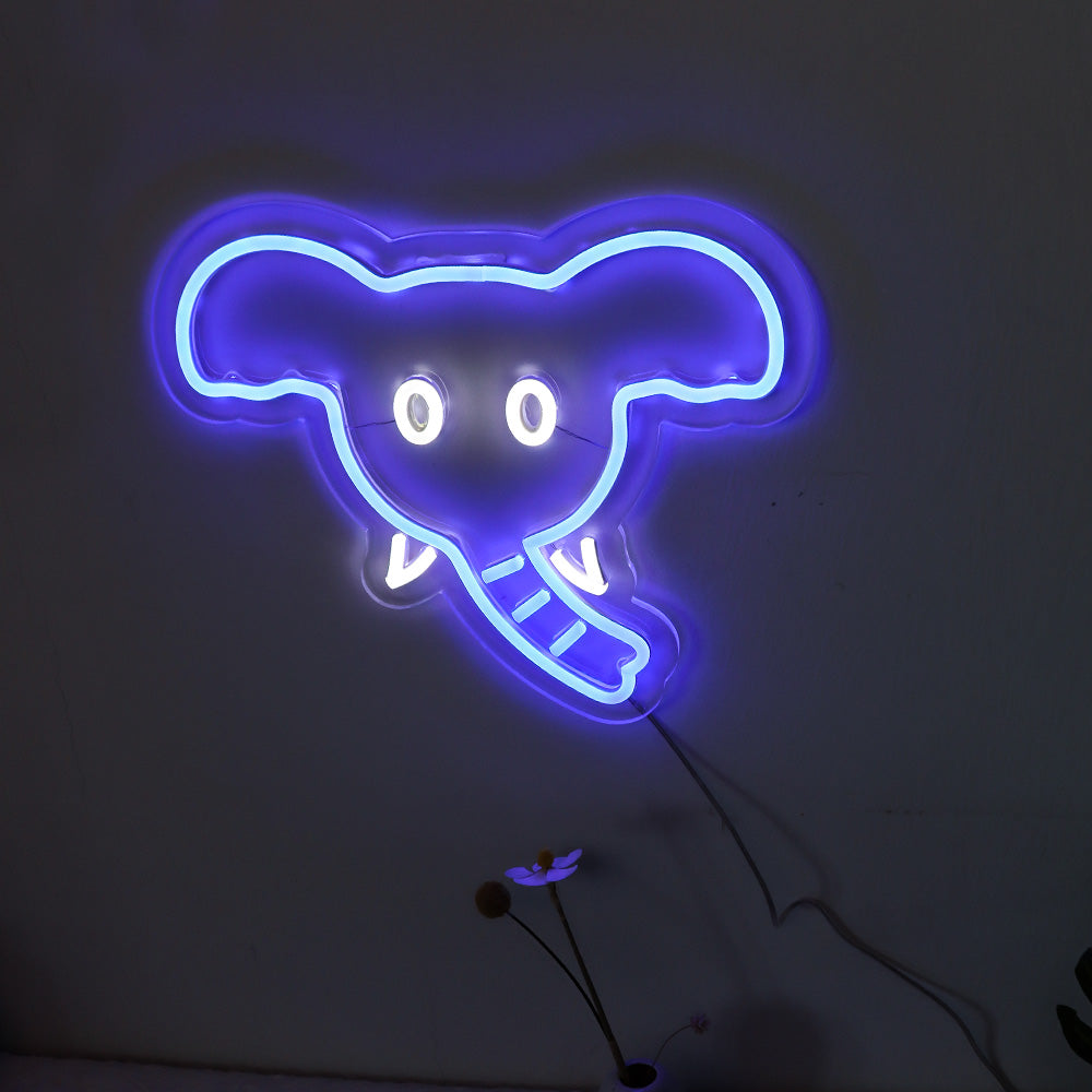 baby elephent neon sign, led neon flex sign,energy-efficient neon sign