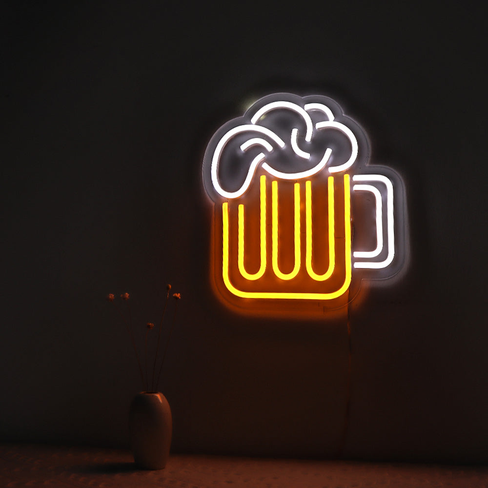 beer cup neon sign, led neon flex sign,uniform lighting and brightness LED neon sign