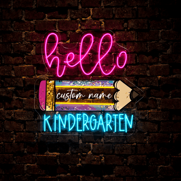 Hello Pencil Kindergarten Led Neon Sign