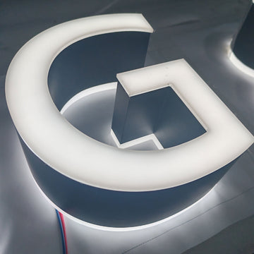 3d Backlit Sign, 3d Led Signage, Custom Outdoor Sign, Business Sign, Double Sided Illuminated Letters, Metal Sign Letters