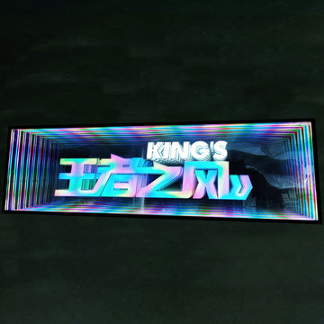 Commercial Led Display Sign Neon Lights Sign Custom Infinity Mirrors Rectangle Light Box Signs for Night Club Decoration