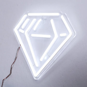 White lighting diamond neon sign, led neon flexible sign board,energy-efficient neon sign