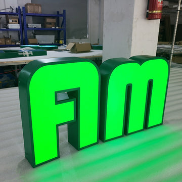 Custom Wall Signage Illuminated Channel Letter Signs 3D Led Logo Sign Frontlit Aluminium Business Channel Letters Signs