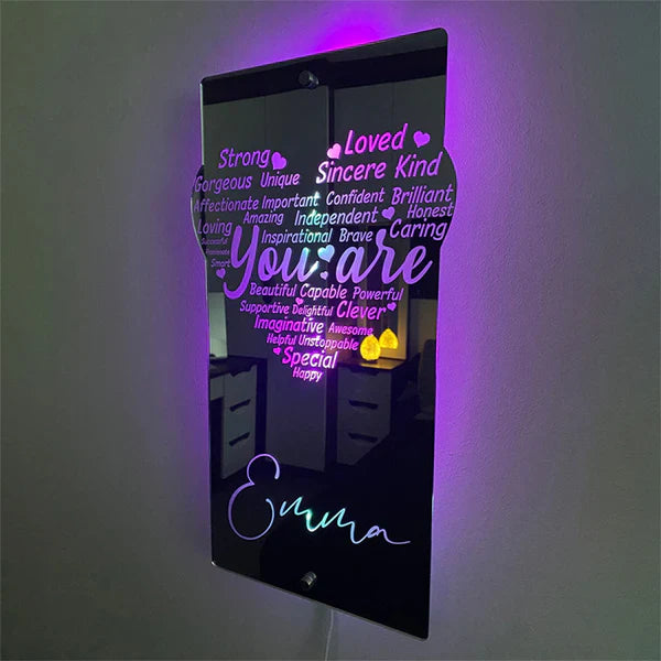 Personalized Name Mirror Light Up Mirror neon sign