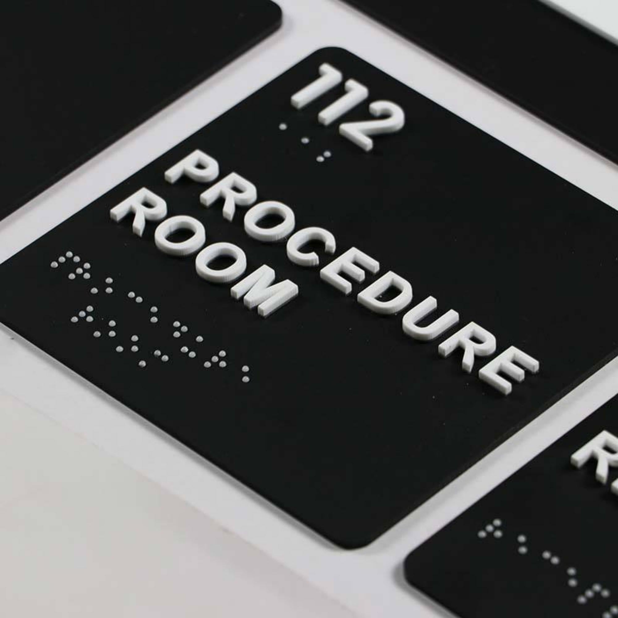 Company custom door sign acrylic bead braille sign ADA standard adhensive wall signage for office