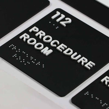 Company custom door sign acrylic bead braille sign ADA standard adhensive wall signage for office