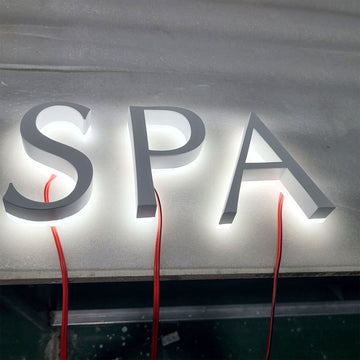 Custom Led Business Sign Back Lighted Advertising Channel Letters Comapny Logo 3D Backlit Electronic Sign