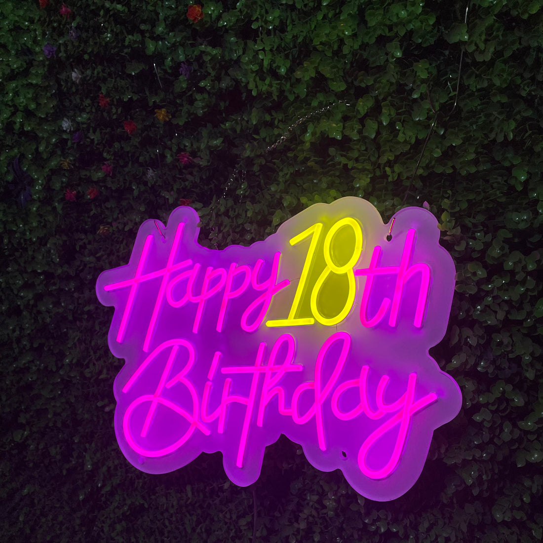 Happy Birthday Neon Sign Custom Birthday Led Neon Light Birthday Sign 18th Birthday Party Wall Decor Best Gift For Birthday Neon Art Coming-Of-Age Gift