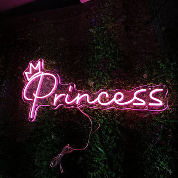 Princess Neon Sign – Custom LED Fairy Tale Wall Decor for Girls' Room, Birthday Party or Beauty Salon