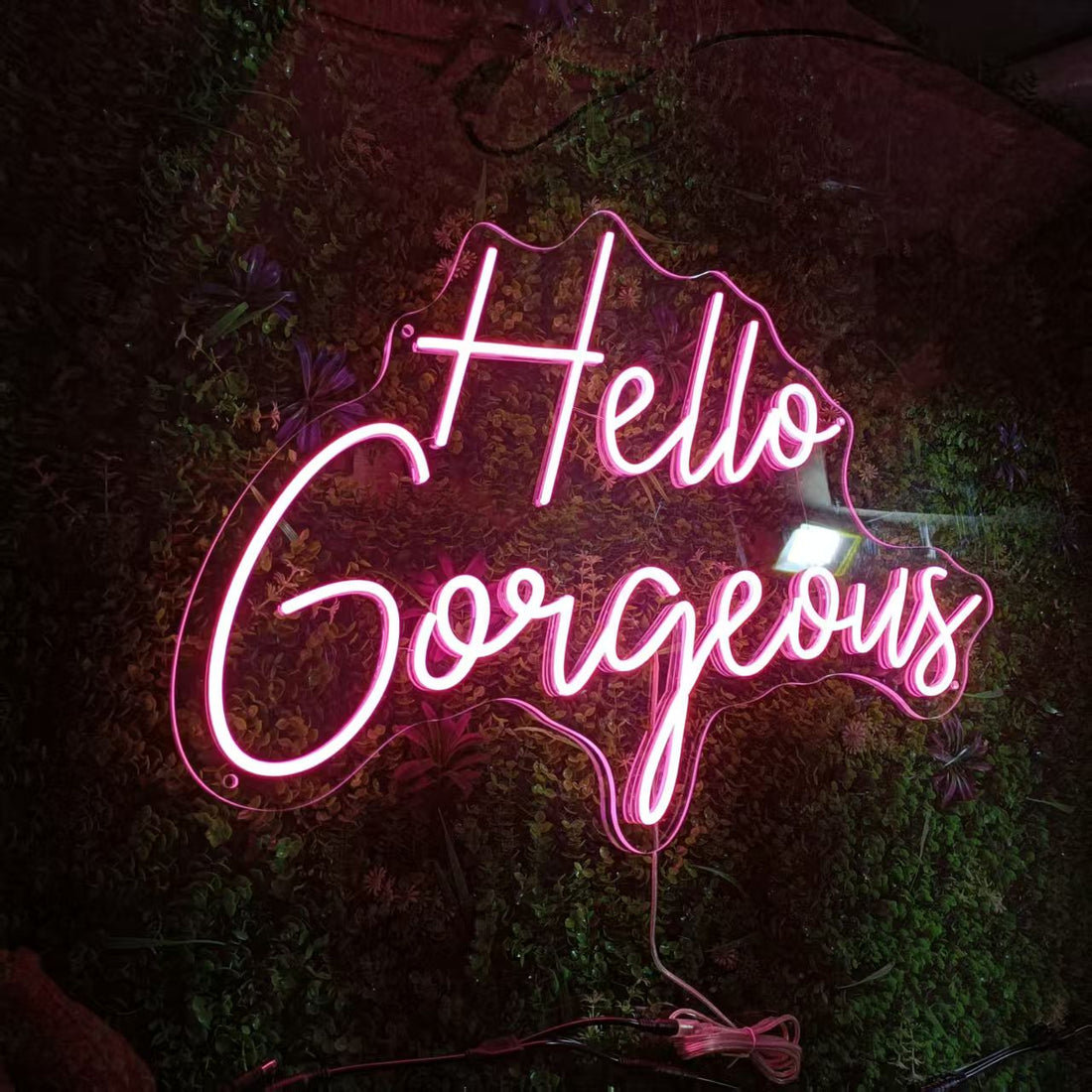 Hello Gorgeous Neon Sign – LED Light for Beauty Salon, Bedroom, Wedding & Glam Decor