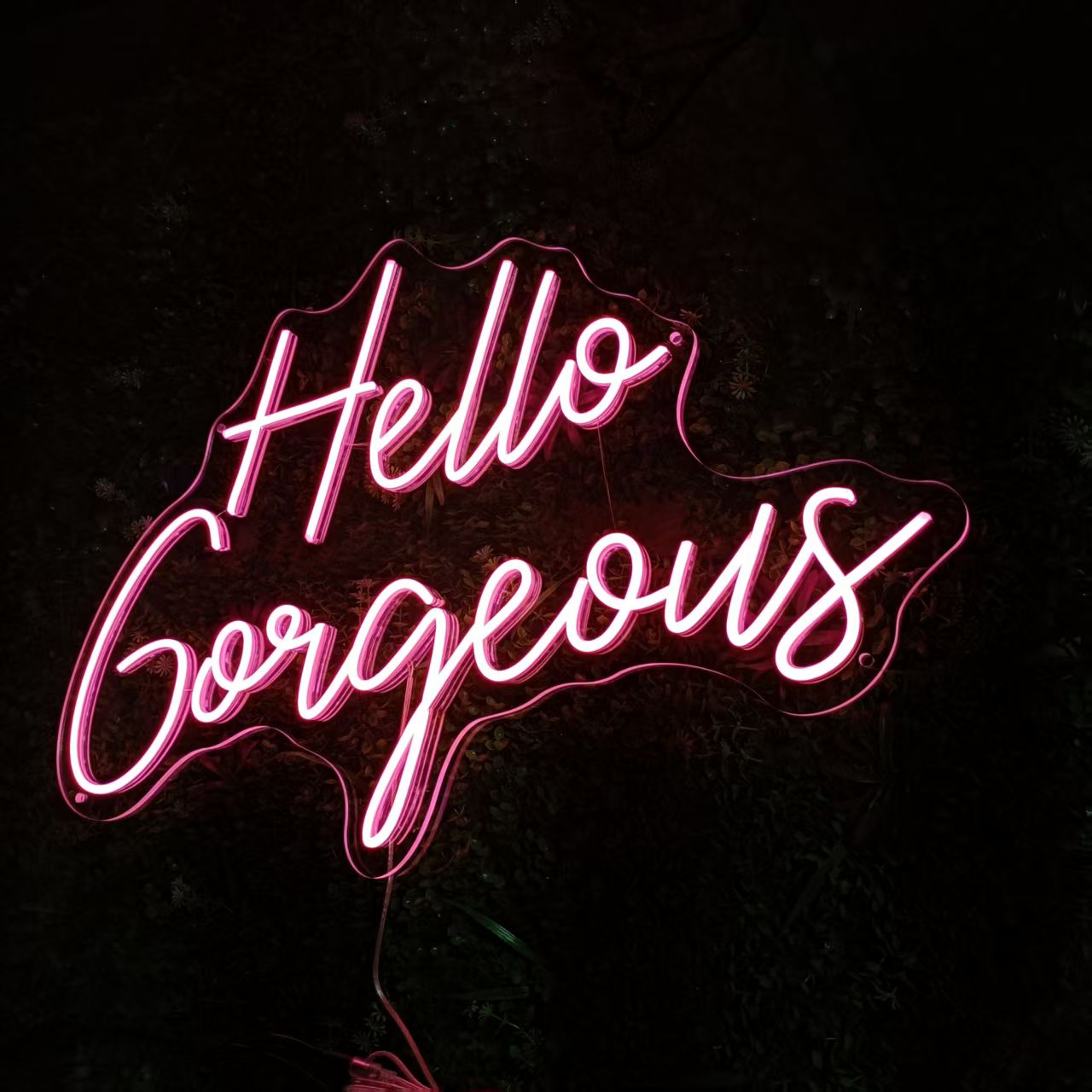 Hello Gorgeous Neon Sign – LED Light for Beauty Salon, Bedroom, Wedding & Glam Decor