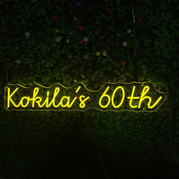 Custom Birthday Name & Age Neon Sign – Personalized LED Neon Light with Your Text | Choose Color, Size, Font & Shape | Perfect for Birthday Party Decor & Gifts