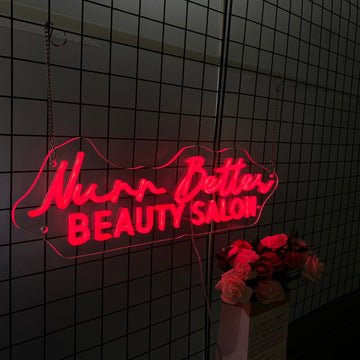 Custom Beauty Salon Neon Sign, Business Studio Logo Sign, LED Shop Wall Decor, Storefront Decoration