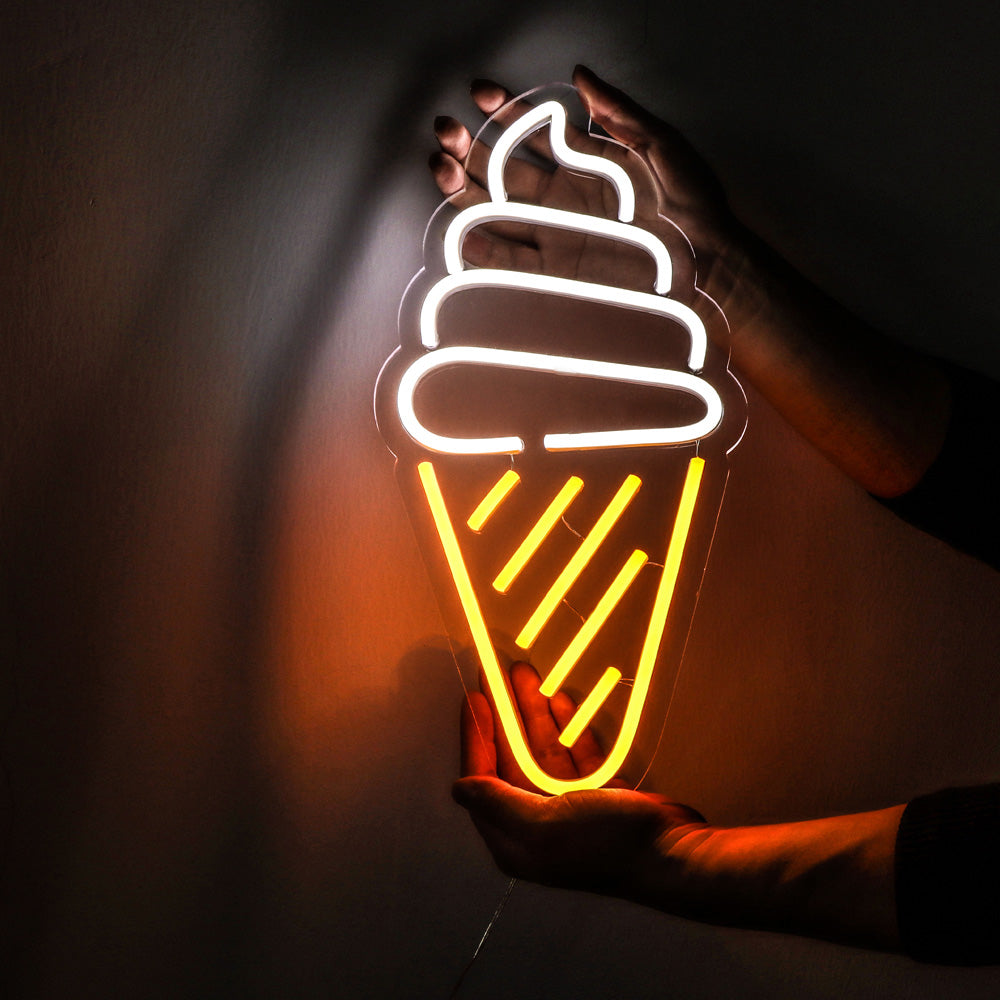 Ice cream neon signboard, wall mounted led neon sign,flexible led neon