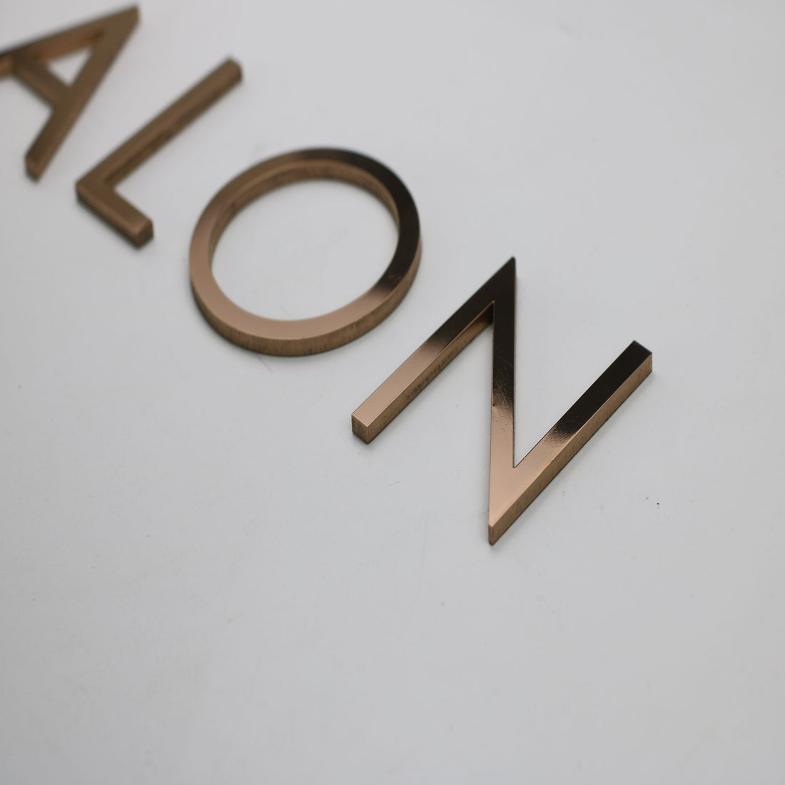 Flat cut solid stainless steel letters for wall decoration indoor and outdoor advertising logo business signage