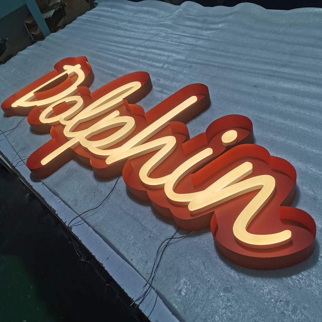 Customized Business Shopfront Indoor Acrylic Letters Electronic Custom LED Faux Neon Signs