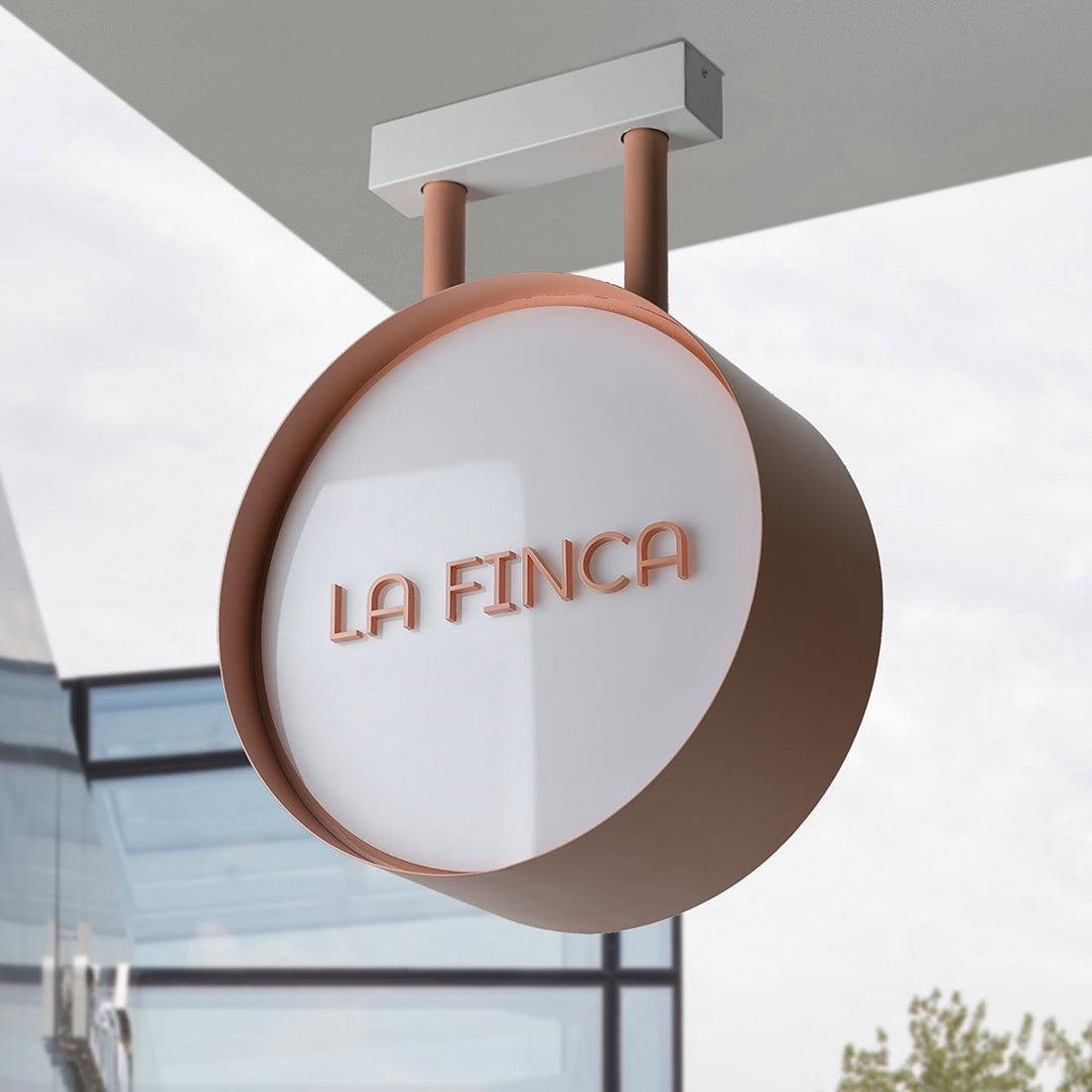 Custom waterproof outdoor round shape light box double sided lighting acrylic light box for store