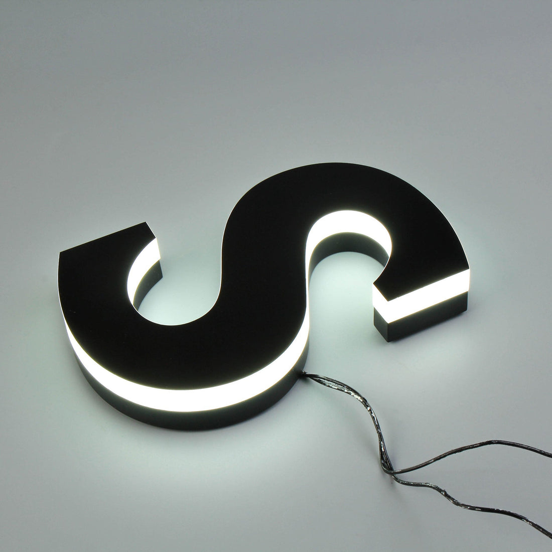 Edge Illuminated Interior Signage Acrylic Side Lit Letters 3D Acrylic Logo Commercial Signs