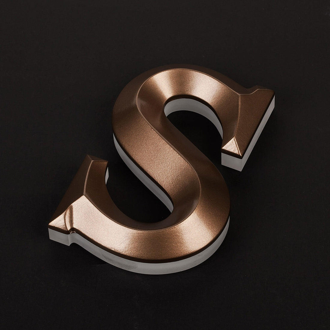 Metal Backlit Alphabet Lettering Signs Advertising Halo Lit Letters with Beveled Face