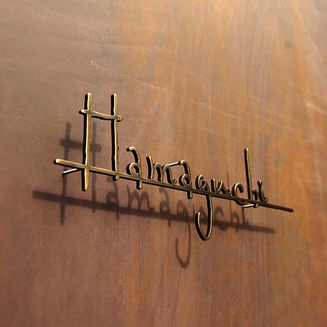 Custom wall letters decorative office logo business brushed gold stainless steel letters sign