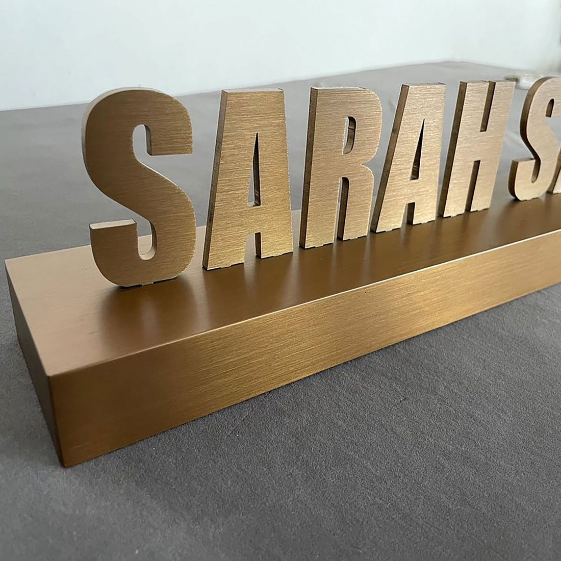 Custom Free Standing Laser Cut Solid Metal Alphabets Letter 3D Brushed Aluminium Letters